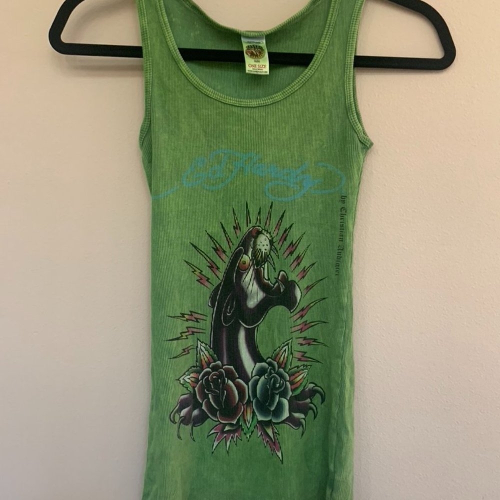 Ed Hardy Tank Top with Panther Design